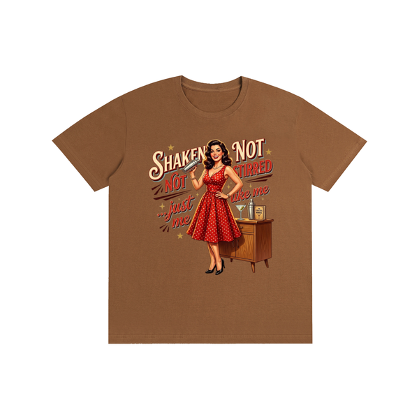 Shakennotstirred,retro,funny,1950s,sarcastic,tee,tshirt