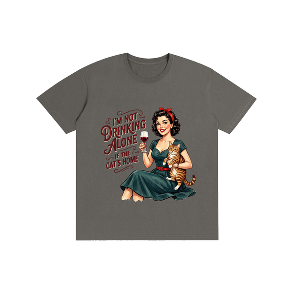 Imnotdrinkingalone,funny,sarcastic,retro,1950s,tee,tshirt