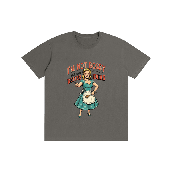 Imnotbossyijusthabebetterideas,sarcastic,funny,retro,1950s,tee,tshirts