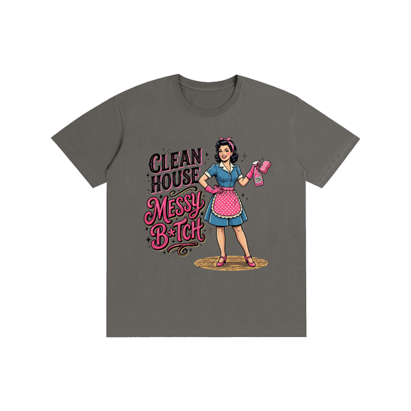 Cleanhouse,messyb,Retro,1950s,funny,sarcastic,tee,tshirt