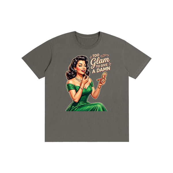 Tooglamtogiveadamn,retro,1950s,funny,sarcastic,tee,tshirt