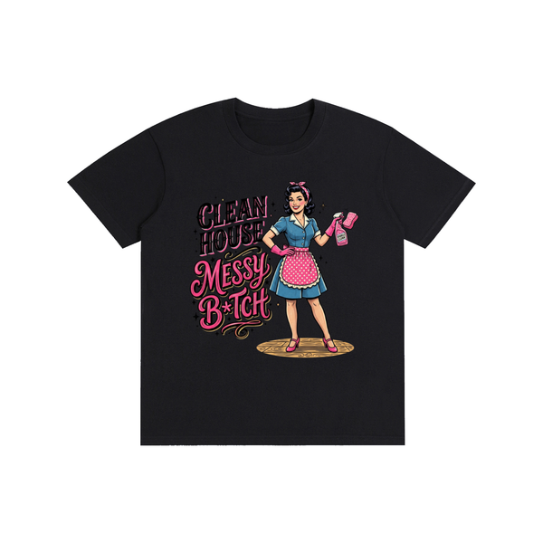 Cleanhouse,messyb,Retro,1950s,funny,sarcastic,tee,tshirt