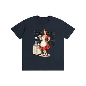 Poweredbycoffeeandbaddecisions,funny,sarcastic,retro,1950s,tee,tshirt
