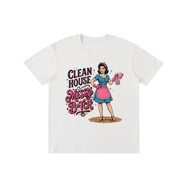 Cleanhouse,messyb,Retro,1950s,funny,sarcastic,tee,tshirt