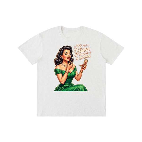 Tooglamtogiveadamn,retro,1950s,funny,sarcastic,tee,tshirt