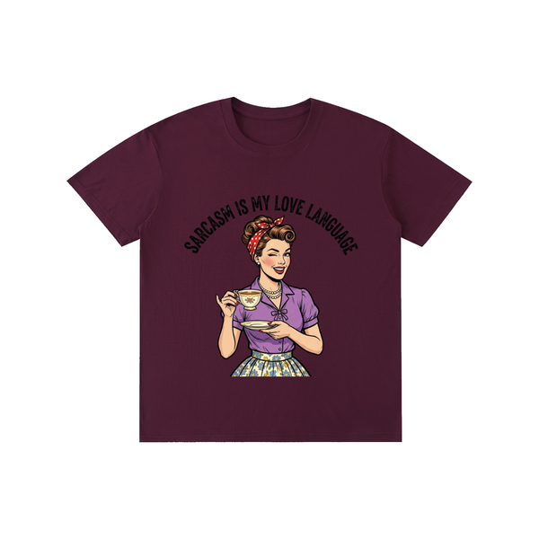 Sarcasmismylovelanguage,sarcastic,funny,retro,1950s,tee,tshirt