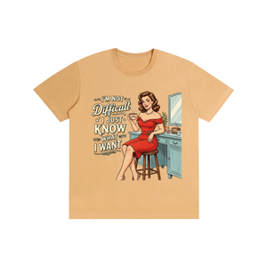 Imnotdifficult,ijustknowwhatiwant,retro,1950s,funny,sarcastic,tee,tshirt
