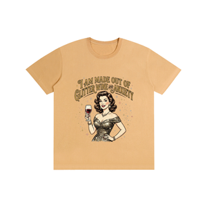 Iammadeoutofglitterwineandanxiety,retro,1950s,funny,sarcastic,tee,tshirt