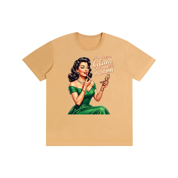 Tooglamtogiveadamn,retro,1950s,funny,sarcastic,tee,tshirt
