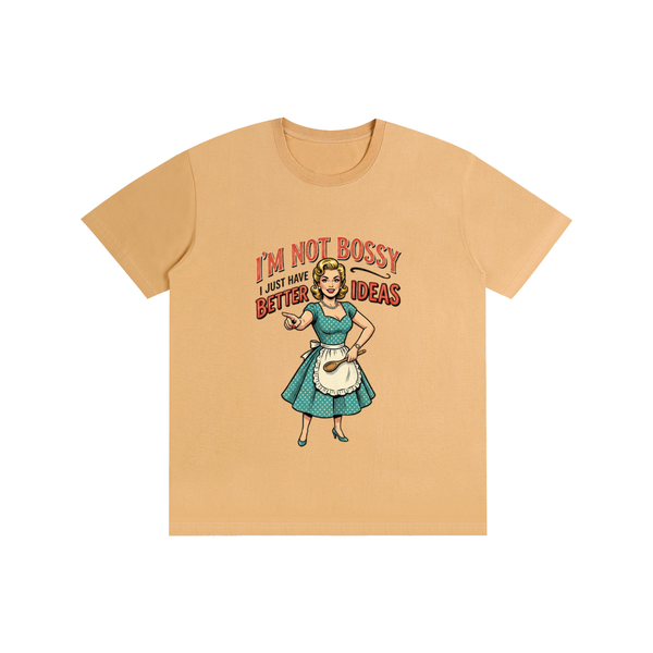 Imnotbossyijusthabebetterideas,sarcastic,funny,retro,1950s,tee,tshirts