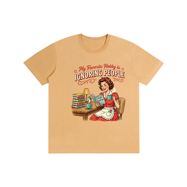 Myfavoritehobbyisignoringpeople,funny,retro,1950s,sarcastic,tee,tshirt