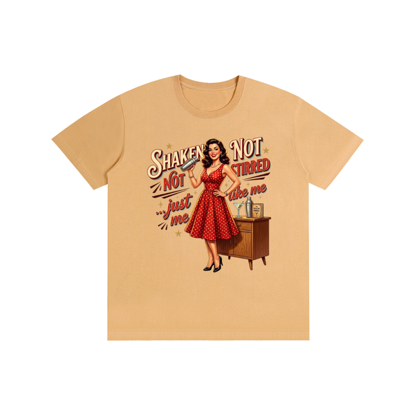 Shakennotstirred,retro,funny,1950s,sarcastic,tee,tshirt