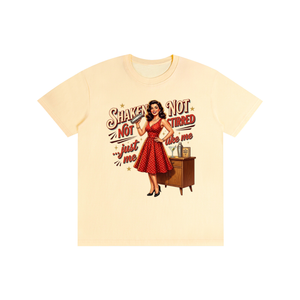 Shakennotstirred,retro,funny,1950s,sarcastic,tee,tshirt