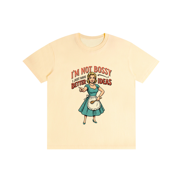 Imnotbossyijusthabebetterideas,sarcastic,funny,retro,1950s,tee,tshirts