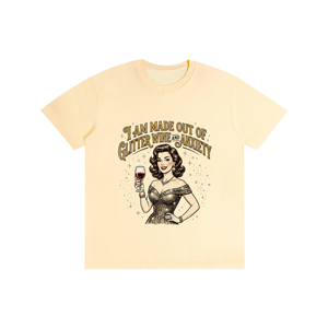 Iammadeoutofglitterwineandanxiety,retro,1950s,funny,sarcastic,tee,tshirt