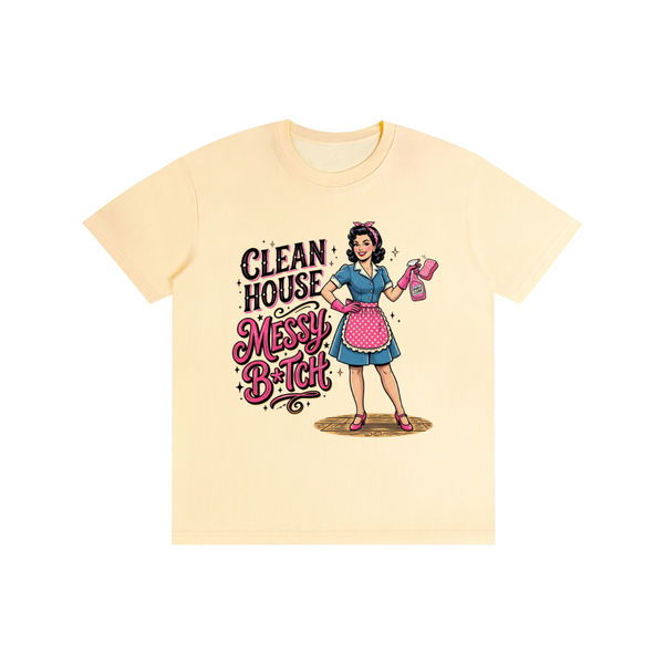 Cleanhouse,messyb,Retro,1950s,funny,sarcastic,tee,tshirt