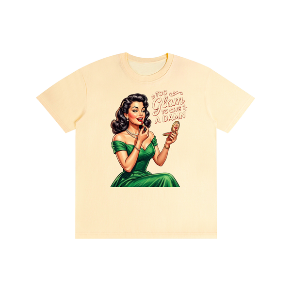 Tooglamtogiveadamn,retro,1950s,funny,sarcastic,tee,tshirt