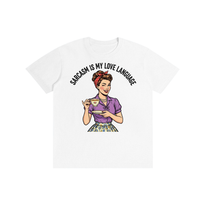 Sarcasmismylovelanguage,lovelanguage,funny,sarcastic,retro,1950s,tee,tshirt