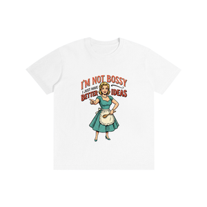 Imnotbossyijusthabebetterideas,sarcastic,funny,retro,1950s,tee,tshirts