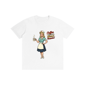 Coffeegivesmenursepowers,nurse,retro,funny,sarcastic,coffee,tee,tshirt