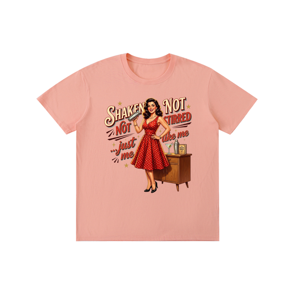 Shakennotstirred,retro,funny,1950s,sarcastic,tee,tshirt
