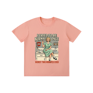 itriedtobenormalonce,funny,sarcastic,retro,1950s,tee,tshirt