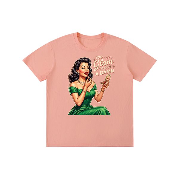 Tooglamtogiveadamn,retro,1950s,funny,sarcastic,tee,tshirt