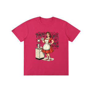 Poweredbycoffeeandbaddecisions,funny,sarcastic,retro,1950s,tee,tshirt