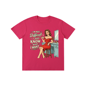 Imnotdifficult,ijustknowwhatiwant,retro,1950s,funny,sarcastic,tee,tshirt