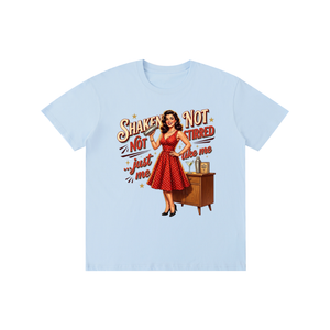 Shakennotstirred,retro,funny,1950s,sarcastic,tee,tshirt