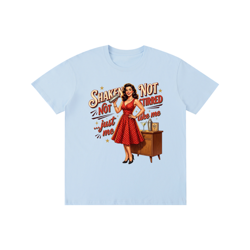 Shakennotstirred,retro,funny,1950s,sarcastic,tee,tshirt