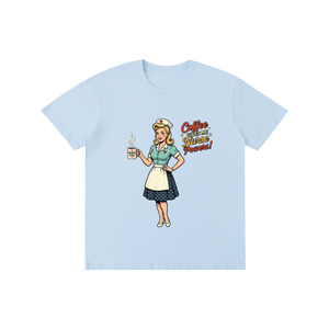 Coffeegivesmenursepowers,nurse,retro,funny,sarcastic,coffee,tee,tshirt