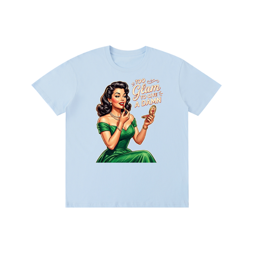 Tooglamtogiveadamn,retro,1950s,funny,sarcastic,tee,tshirt