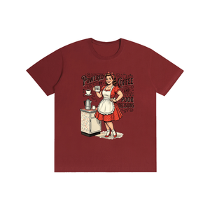 Poweredbycoffeeandbaddecisions,funny,sarcastic,retro,1950s,tee,tshirt