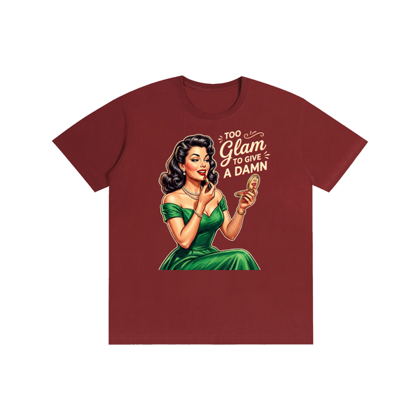 Tooglamtogiveadamn,retro,1950s,funny,sarcastic,tee,tshirt