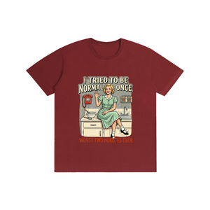 itriedtobenormalonce,funny,sarcastic,retro,1950s,tee,tshirt