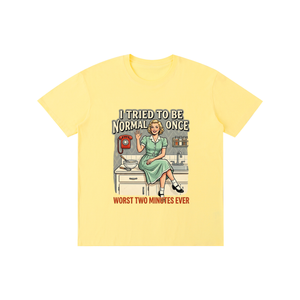 itriedtobenormalonce,funny,sarcastic,retro,1950s,tee,tshirt