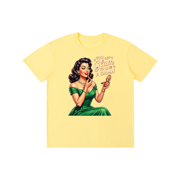 Tooglamtogiveadamn,retro,1950s,funny,sarcastic,tee,tshirt