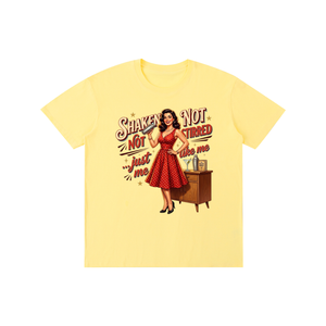 Shakennotstirred,retro,funny,1950s,sarcastic,tee,tshirt