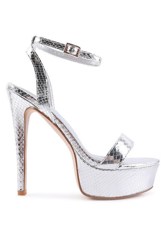 Queen Bee Rhinestone Heeled Sandals by Rag Company | Fleurcouture