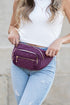 Quilted Belt Sling Bum Bag Plum OneSize Accessories by Aili&