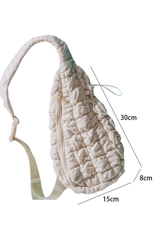 Quilted Drawstring jennie sling bag one by EG fashion | Fleurcouture