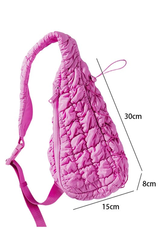 Quilted Drawstring jennie sling bag one by EG fashion | Fleurcouture