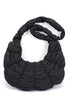 Quilted Puffer Oversize Hobo Bag Black O/S by Artini Accessories | Fleurcouture