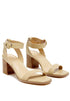 RAG&CO DOLPH STACK BLOCK HEELED SANDAL Nude 5 by Rag Company | Fleurcouture