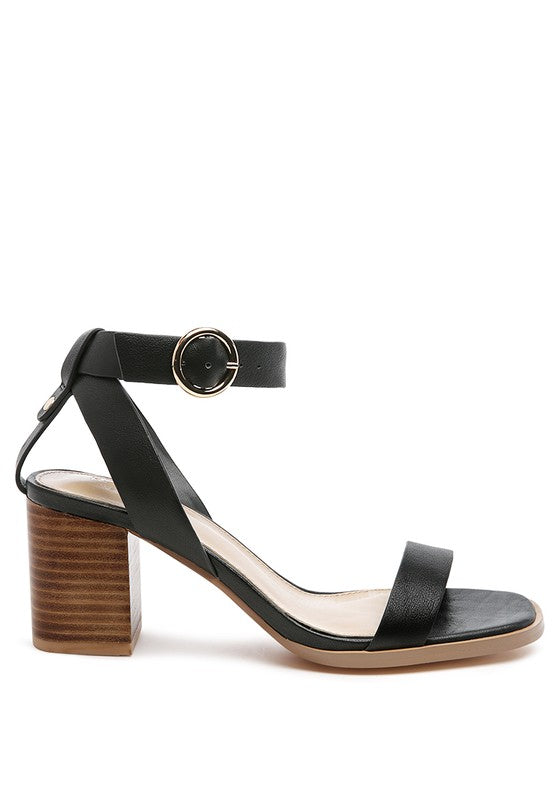RAG&amp;CO DOLPH STACK BLOCK HEELED SANDAL by Rag Company | Fleurcouture