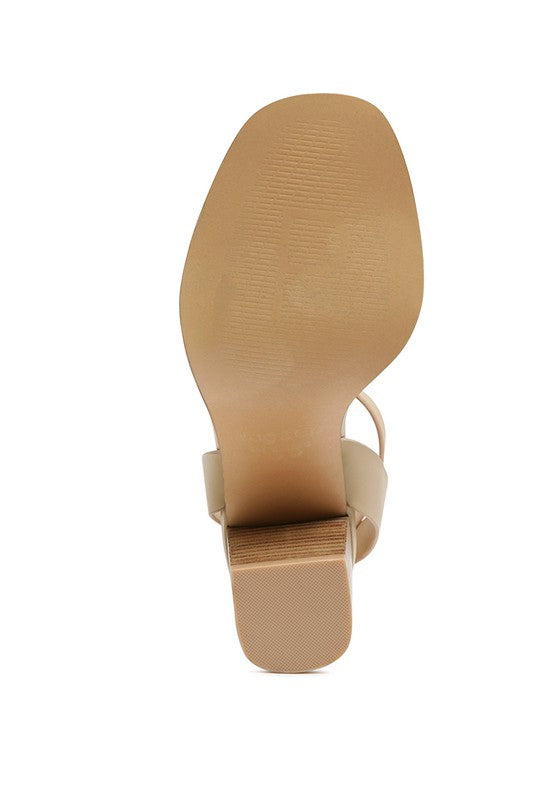 RAG&amp;CO DOLPH STACK BLOCK HEELED SANDAL by Rag Company | Fleurcouture