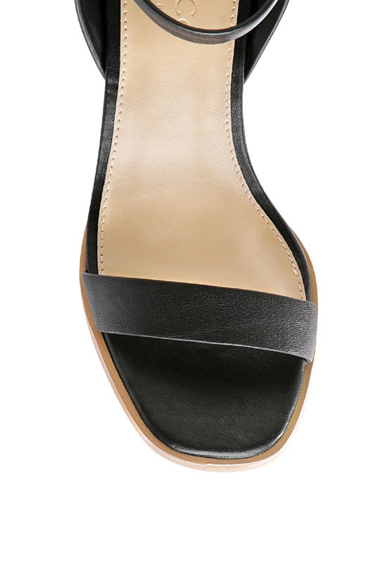 RAG&amp;CO DOLPH STACK BLOCK HEELED SANDAL by Rag Company | Fleurcouture