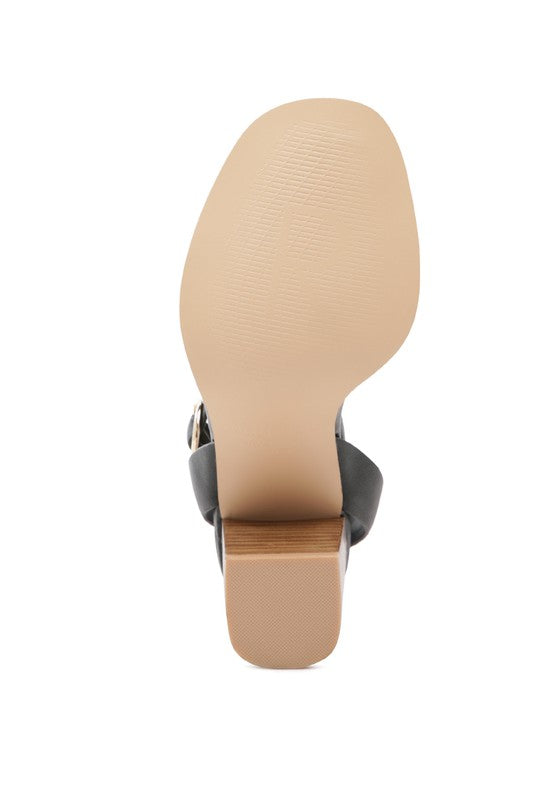 RAG&amp;CO DOLPH STACK BLOCK HEELED SANDAL by Rag Company | Fleurcouture
