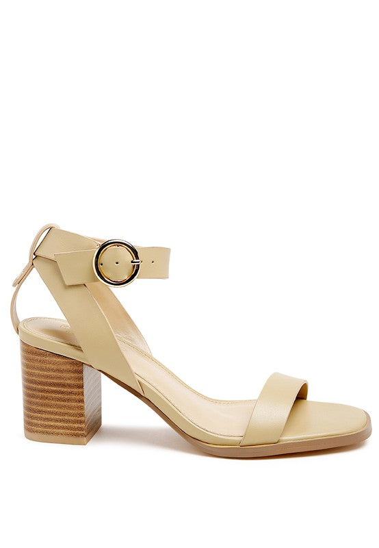 RAG&amp;CO DOLPH STACK BLOCK HEELED SANDAL by Rag Company | Fleurcouture